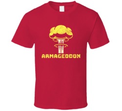 Armageddon Cannabis Ganja Marijuana Strain Smoking Fan Worn Look T Shi