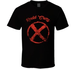 Redd Cross Cannabis Ganja Marijuana Strain Smoking Fan Worn Look T Shi