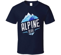 Alpine Blue Cannabis Ganja Marijuana Strain Smoking Fan Worn Look T Sh