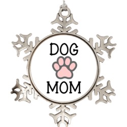 Dog Mom Dog Lover Snowflake Ornament Holiday Ornament