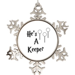 He's A Keeper Harry Potter Fan Snowflake Ornament Holiday Ornament