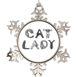 Cat Lady Cat Lover Snowflake Ornament Holiday Ornament
