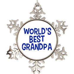 Worlds Best Grandpa Snowflake Ornament Holiday Ornament