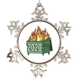2020 Year Burning Dumpster Funny Snowflake Ornament Holiday Ornament