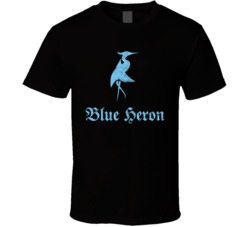 Blue Heron Cannabis Ganja Marijuana Strain Smoking Fan Worn Look T Shi