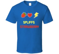 Spliffs Strawberry Cannabis Ganja Marijuana Strain Smoking Fan T Shirt
