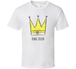 King Kush Cannabis Ganja Marijuana Strain Smoking Fan T Shirt