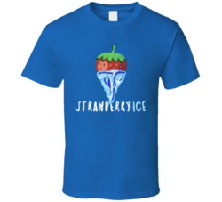 Strawberry Ice Cannabis Ganja Marijuana Strain Smoking Fan Worn Look T