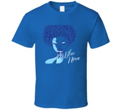 Blue Nina Cannabis Ganja Marijuana Strain Smoking Fan T Shirt