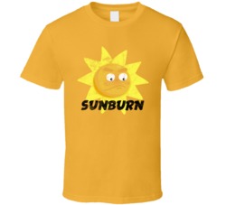 Sunburn Cannabis Ganja Marijuana Strain Smoking Fan Worn Look T Shirt