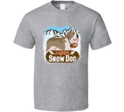 Super Snow Dog Cannabis Ganja Marijuana Strain Smoking Fan Worn Look T