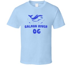 Salmon River Og Cannabis Ganja Marijuana Strain Smoking Fan T Shirt
