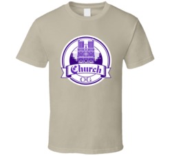 Church Og Cannabis Ganja Marijuana Strain Smoking Fan T Shirt