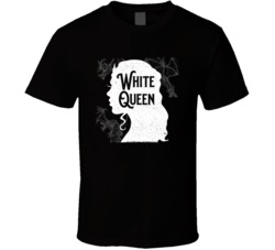 White Queen Cannabis Ganja Marijuana Strain Smoking Fan Worn Look T Sh