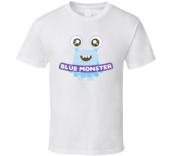 Blue Monster Cannabis Ganja Marijuana Strain Smoking Fan Worn Look T S
