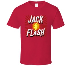 Jack Flash Cannabis Ganja Marijuana Strain Smoking Fan Worn Look T Shi