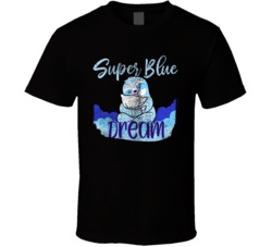 Super Blue Dream Cannabis Ganja Marijuana Strain Smoking Fan Worn Look