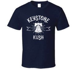 Keystone Kush Cannabis Ganja Marijuana Strain Smoking Fan Worn Look T 