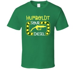 Humboldt Sour Diesel Cannabis Ganja Marijuana Strain Smoking Fan T Shi