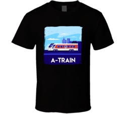 A-train Cannabis Ganja Marijuana Strain Smoking Fan Worn Look T Shirt