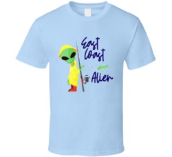 East Coast Alien Cannabis Ganja Marijuana Strain Smoking Fan T Shirt