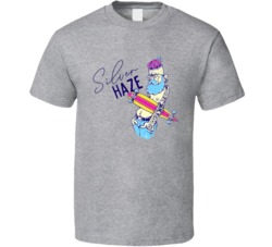 Silver Haze Cannabis Ganja Marijuana Strain Smoking Fan T Shirt