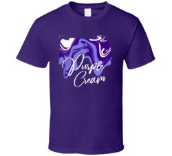 Purple Cream Cannabis Ganja Marijuana Strain Smoking Fan Worn Look T S