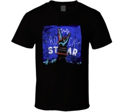 Rock Star Cannabis Ganja Marijuana Strain Smoking Fan Worn Look T Shir
