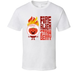 Fire Alien Strawberry Cannabis Ganja Marijuana Strain Smoking Fan T Sh