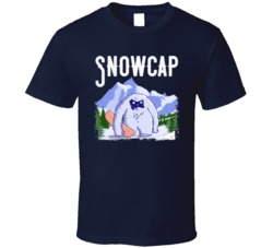 Snow Cap Cannabis Ganja Marijuana Strain Smoking Fan Worn Look T Shirt