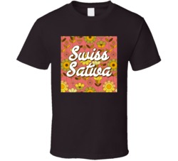 Swiss Sativa Cannabis Ganja Marijuana Strain Smoking Fan T Shirt