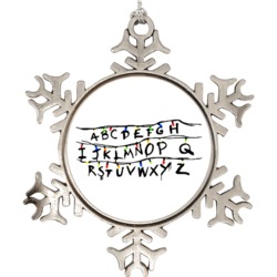 Stranger Things Alphabet Tv Show Snowflake Ornament Holiday Ornament