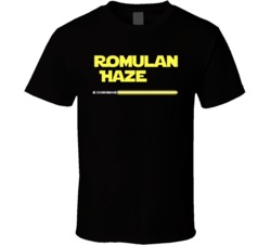 Romulan Haze Cannabis Ganja Marijuana Strain Smoking Fan T Shirt