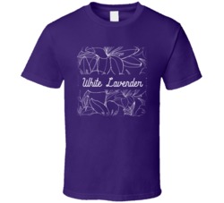 White Lavender Cannabis Ganja Marijuana Strain Smoking Fan T Shirt
