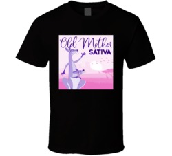 Old Mother Sativa Cannabis Ganja Marijuana Strain Smoking Fan T Shirt