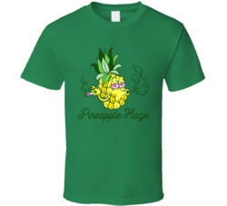 Pineapple Haze Cannabis Ganja Marijuana Strain Smoking Fan T Shirt
