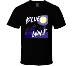 Blue Wolf Cannabis Ganja Marijuana Strain Smoking Fan T Shirt
