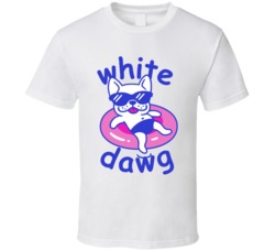 White Dawg Cannabis Ganja Marijuana Strain Smoking Fan T Shirt
