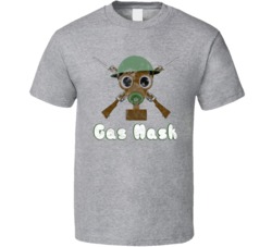 Gas Mask Cannabis Ganja Marijuana Strain Smoking Fan Worn Look T Shirt