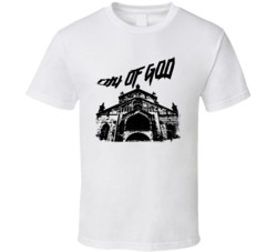 City Of God Cannabis Ganja Marijuana Strain Smoking Fan Worn Look T Sh