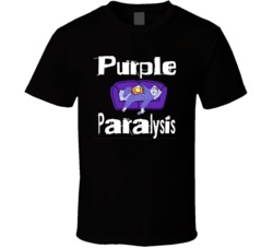 Purple Paralysis Cannabis Ganja Marijuana Strain Smoking Fan T Shirt