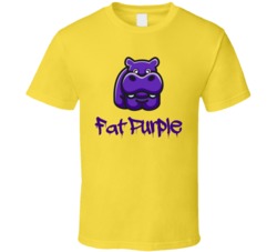 Fat Purple Cannabis Ganja Marijuana Strain Smoking Fan T Shirt
