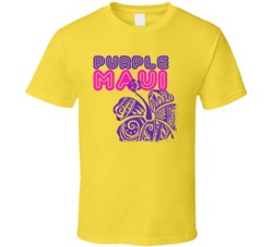 Purple Maui Cannabis Ganja Marijuana Strain Smoking Fan T Shirt