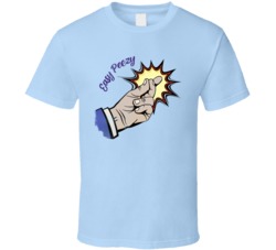 Easy Peezy Cannabis Ganja Marijuana Strain Smoking Fan Worn Look T Shi