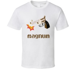 Magnum Cannabis Ganja Marijuana Strain Smoking Fan Worn Look T Shirt