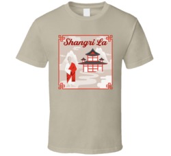 Shangri La Cannabis Ganja Marijuana Strain Smoking Fan T Shirt