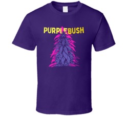 Purple Bush Cannabis Ganja Marijuana Strain Smoking Fan T Shirt