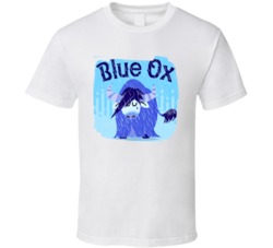 Blue Ox Cannabis Ganja Marijuana Strain Smoking Fan Worn Look T Shirt