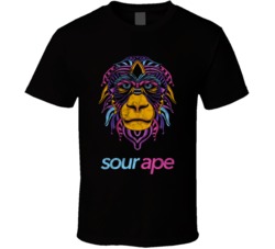 Sour Ape Cannabis Ganja Marijuana Strain Smoking Fan Worn Look T Shirt