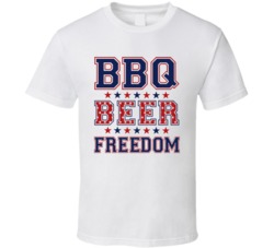 Bbq Beer Freedom Red White Blue American Stars John Oliver Funny T Shi